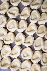 Raw tortellini pasta