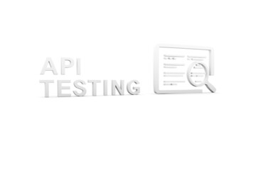 API TESTING concept white background 3d render illustration
