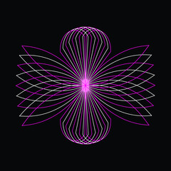 Creative Abstract spirograph design. The ornamental design for watermarks in certificates and cheques, backdrop, and logos