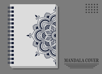 Seamless mandala pattern book cover design. Creative mandala design for covers, templates, posters, brochures, banners etc.