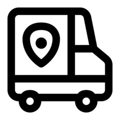 delivered icon suitable for online products buying and selling business