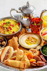 Food platter served during Iftar in the Holy Month of Ramadan