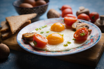 Sunny side up fried eggs