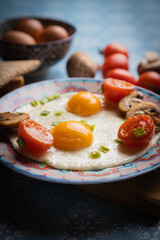 Sunny side up fried eggs