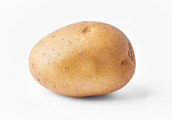  SIngle potato isolated on a white background