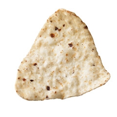  Single mexican nacho chip isolated on a white background
