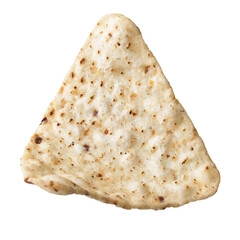  Single mexican nacho chip isolated on a white background