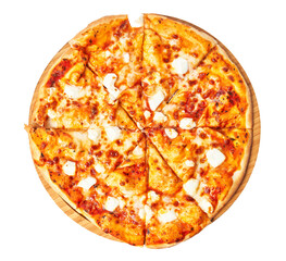  Delicious italian pizza isolated on a white background