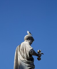 statue with dove