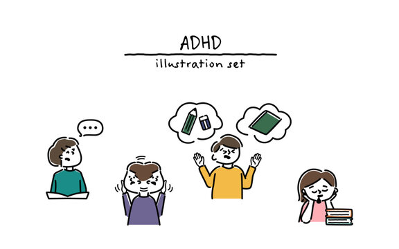 授業中に困っている子供たちのイラスト