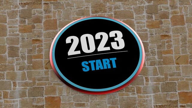 3d rendering of 2023 year start BTN