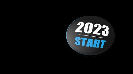 3d rendering of 2023 year start BTN