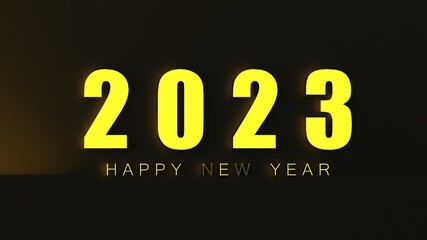 3d rendering of 2023 Creativity and inspiration ideas concepts with nice background