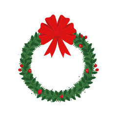 christmas wreath with bow