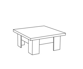 Coffee table on a white background. Symbol. Vector illustration.