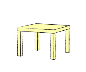 Coffee table on an isolated background. Symbol. Vector illustration.