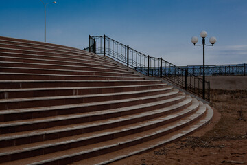 Naklejka premium Lake shore walk autumn sea vacation Lighthouse 