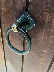 Close up of a door knocker