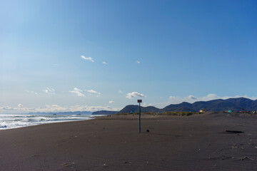 Seascape with a view of a storm on the Pacific Ocean