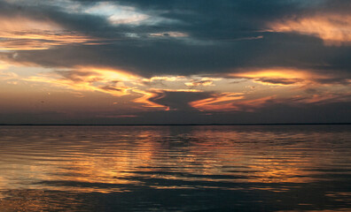 sunset over the sea