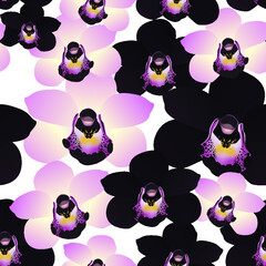 seamless pattern with orchid