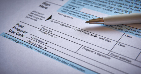 Fototapeta premium US 1040 Tax Form