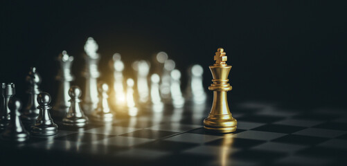 Chess game. Business, competition, strategy, leadership and success concept.