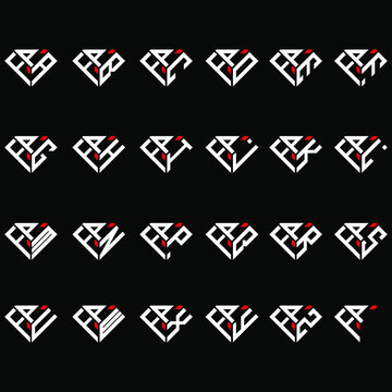 FPA to FPZ letter logo creative design, Multiple triple letter logo design