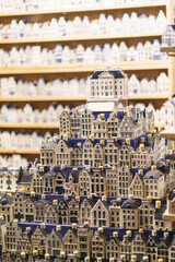 Dutch blue Delft houses 