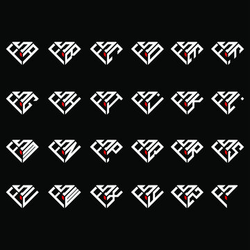 SFA to SFZ letter logo creative design, Multiple triple letter logo design