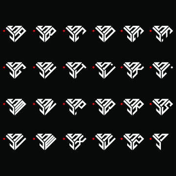 SJA to SJZ letter logo creative design, Multiple triple letter logo design