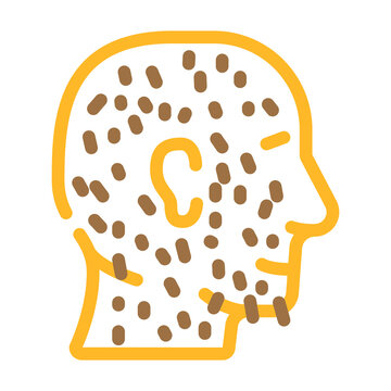 hypertrichosis skin disease color icon vector. hypertrichosis skin disease sign. isolated symbol illustration