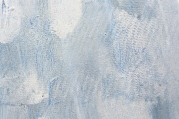 Christmas festive abstract background with natural canvas painting texture. White snow wallpaper. Snowstorm backdrop. Light paint for Christmas banner, xmas decoration, snow New Year design.