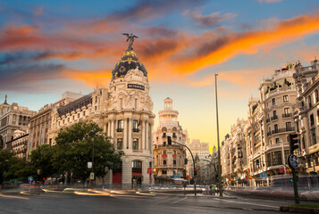 Madrid au coucher du soleil
