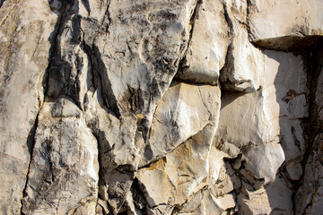 Mountain Marble Detailed Stone Texture Background Close Up Shot of Grungy Rocks