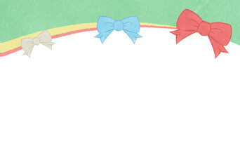 Background illustration with cute ribbon