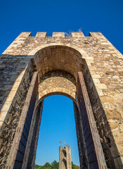 Details of the beautiful medieval catalan village of Besalu