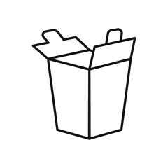 take away food icon. simple outline take away food