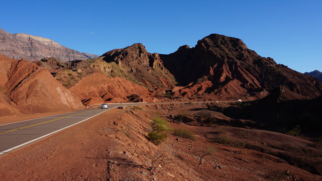 road near salta in beautiful landscape