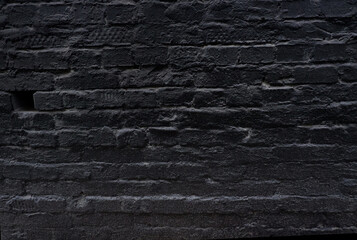 Black brick wall for background