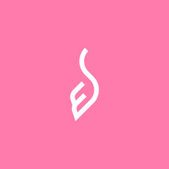 Simple Flamingo Logo