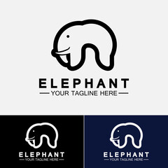 Elephant Logo Vector Illustrator Design Template