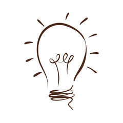 Fototapeta premium bulb light drawn icon