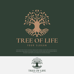 Family Tree of Life logo design vector illustration, symbol, icon illustration