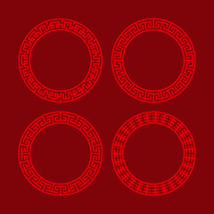 Set of vector korean borders