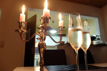 Sekt im Krezenlicht