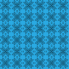 Fototapeta premium vector background pattern with geometric ornament, ornament under embroidery on fabric 