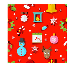  Vector Christmas and new year background with symbols of Christmas, suitable for greeting cards, paper for wrapping gifts, Wallpaper, fabrics 