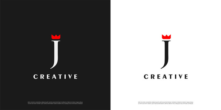 Letter J logo icon crown design template elements	
