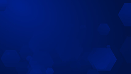 Abstract blue hexagon geometric pattern technology background.